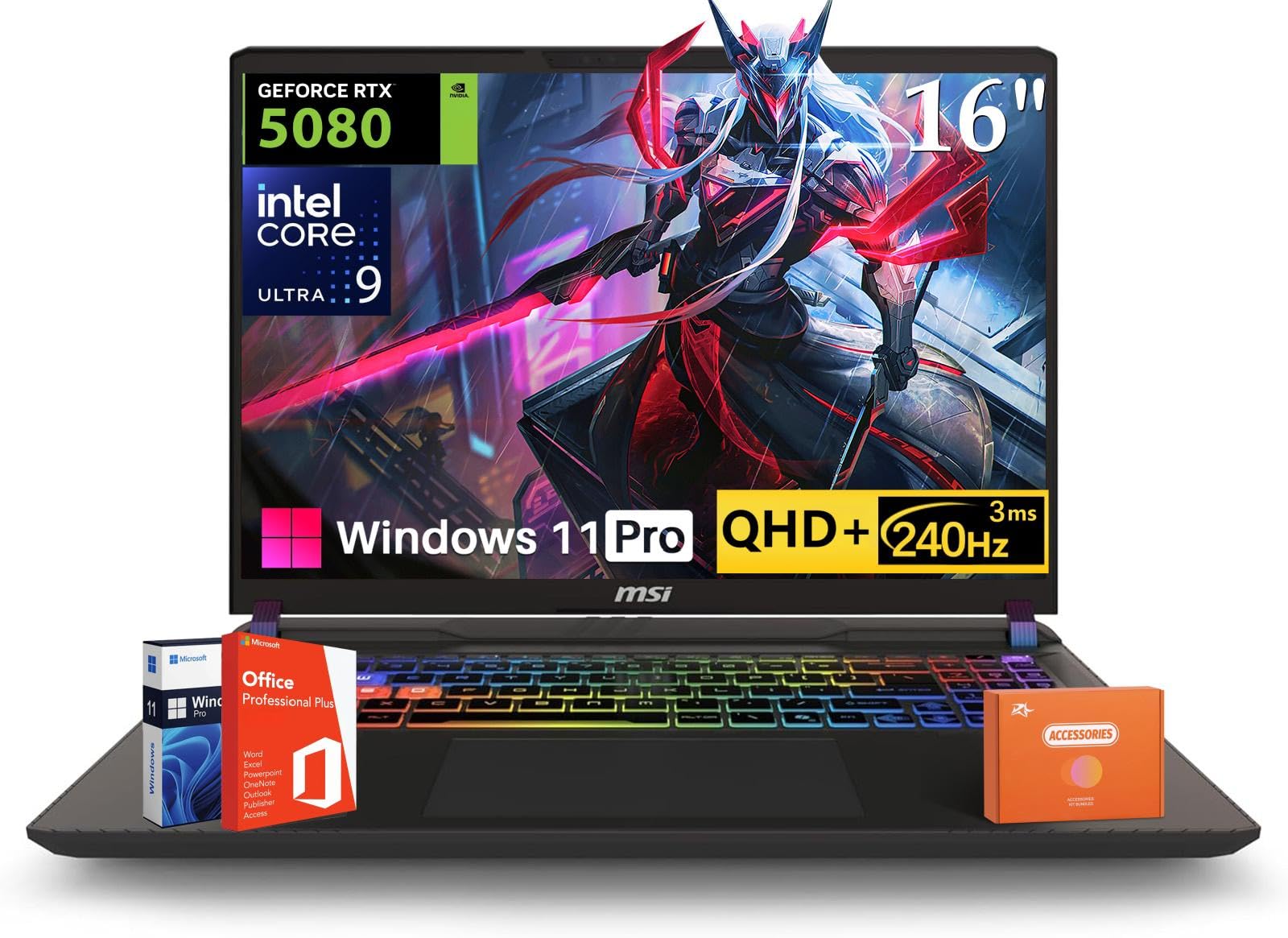 Amazon.com: MSI Vector 16 HX AI Gaming Laptop, Intel Ultra 9 275HX